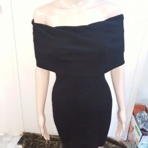 Off shoulder sweater dress